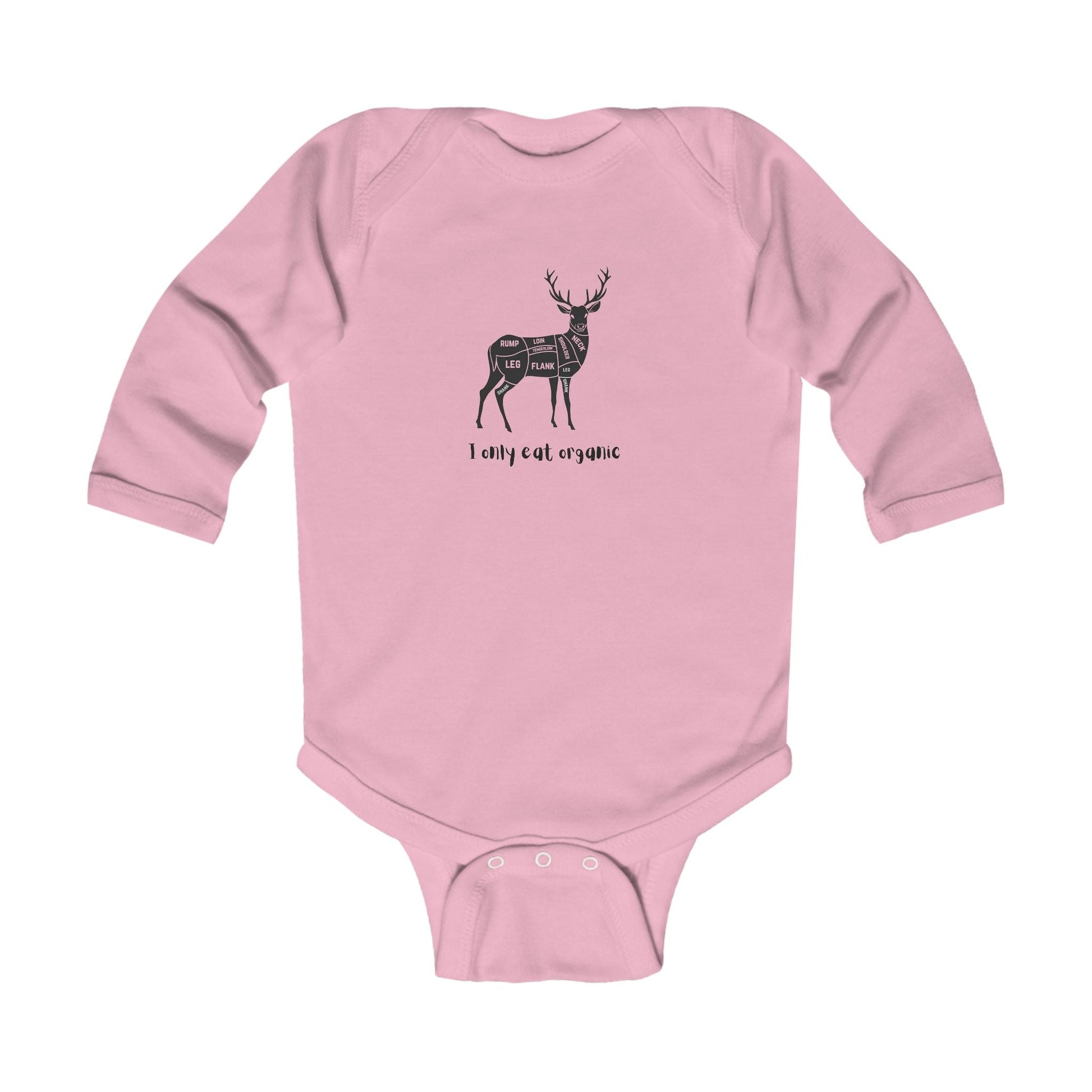 Little Hunter DEER Bodysuit - "I Only eat Organic" - Durable & Stylish for Tiny Range - Roamers! - O2 Apparel&Co - Kids clothes